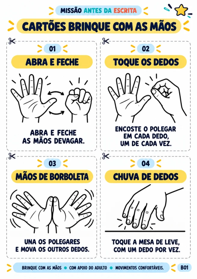 Capa real do bônus Brinque com as Mãos