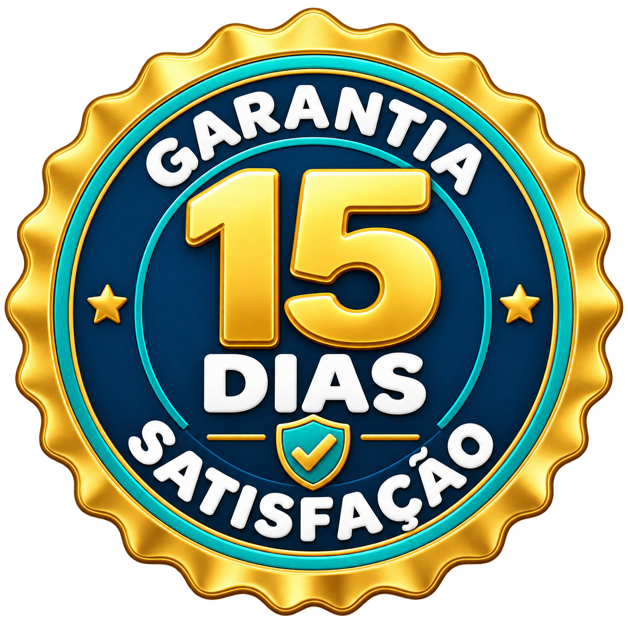 Selo de garantia de satisfação de 15 dias